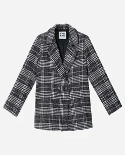 ABRIGO AMERICANA · BLANCO Y NEGRO