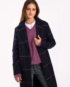 ABRIGO REUNITED · AZUL Y FUCSIA