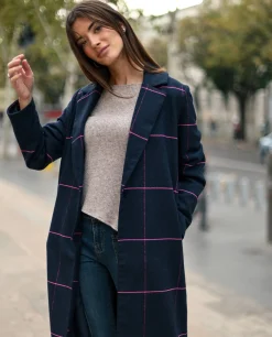 ABRIGO REUNITED · AZUL Y FUCSIA