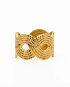 ANILLO BRAIDS · ACERO BAÑO ORO