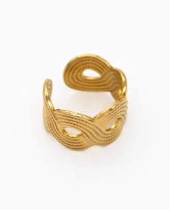 ANILLO BRAIDS · ACERO BAÑO ORO