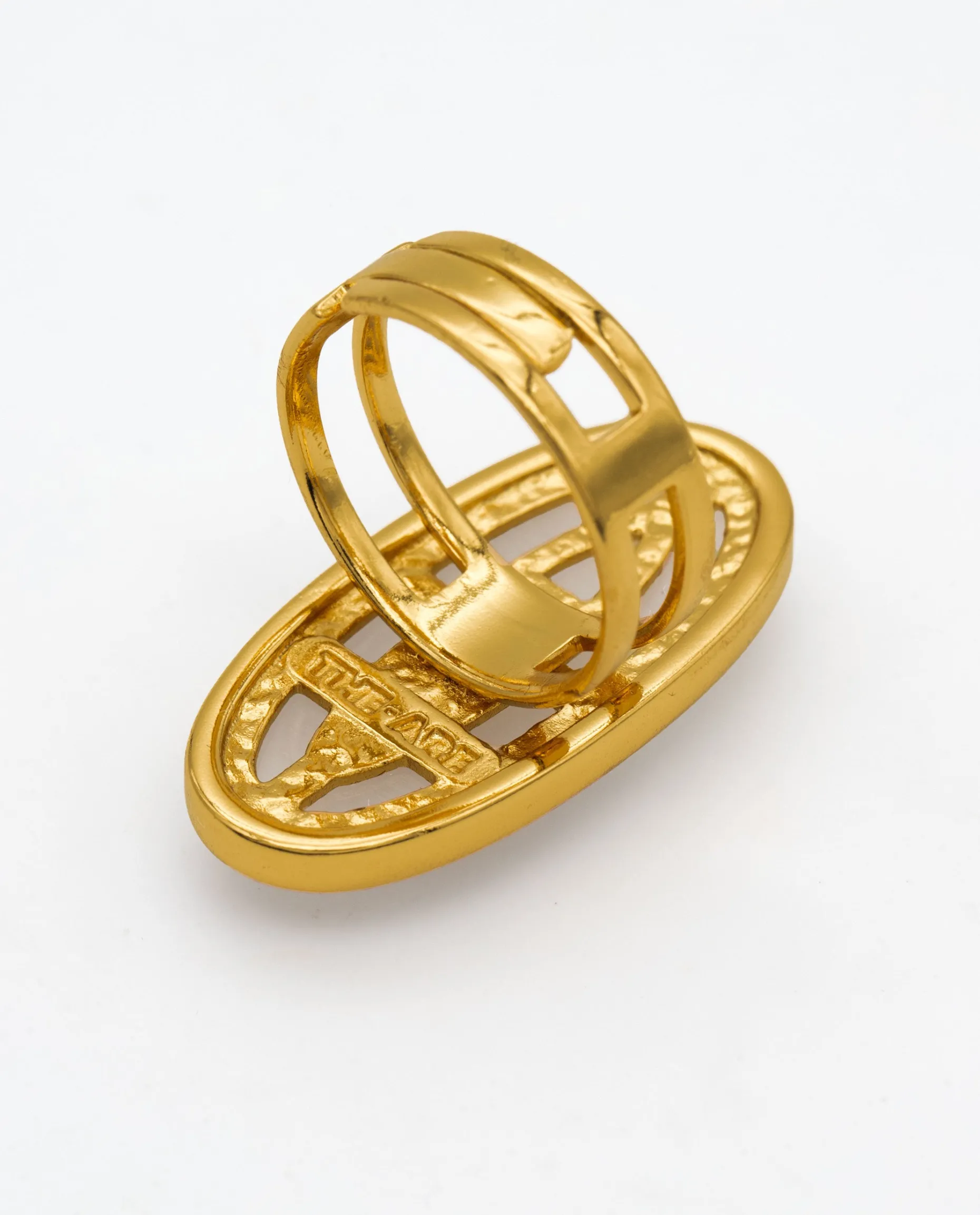 ANILLO SERENE WHITE · BAÑO ORO