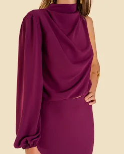 BLUSA MRS. ARRIAGA · CIRUELA