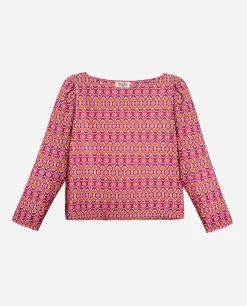 BLUSA MRS. JUÁREZ · PRINT NARANJA