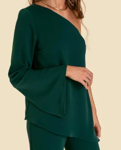 BLUSA MRS. OLMOS · VERDE BOTELLA