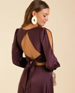 BLUSA MRS. VALLEJO · BERENJENA