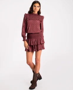 BLUSA TOGETHER AS ONE · BURDEOS