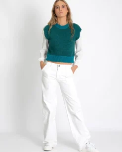 CHALECO TIMELESS VIBES · AZUL Y VERDE