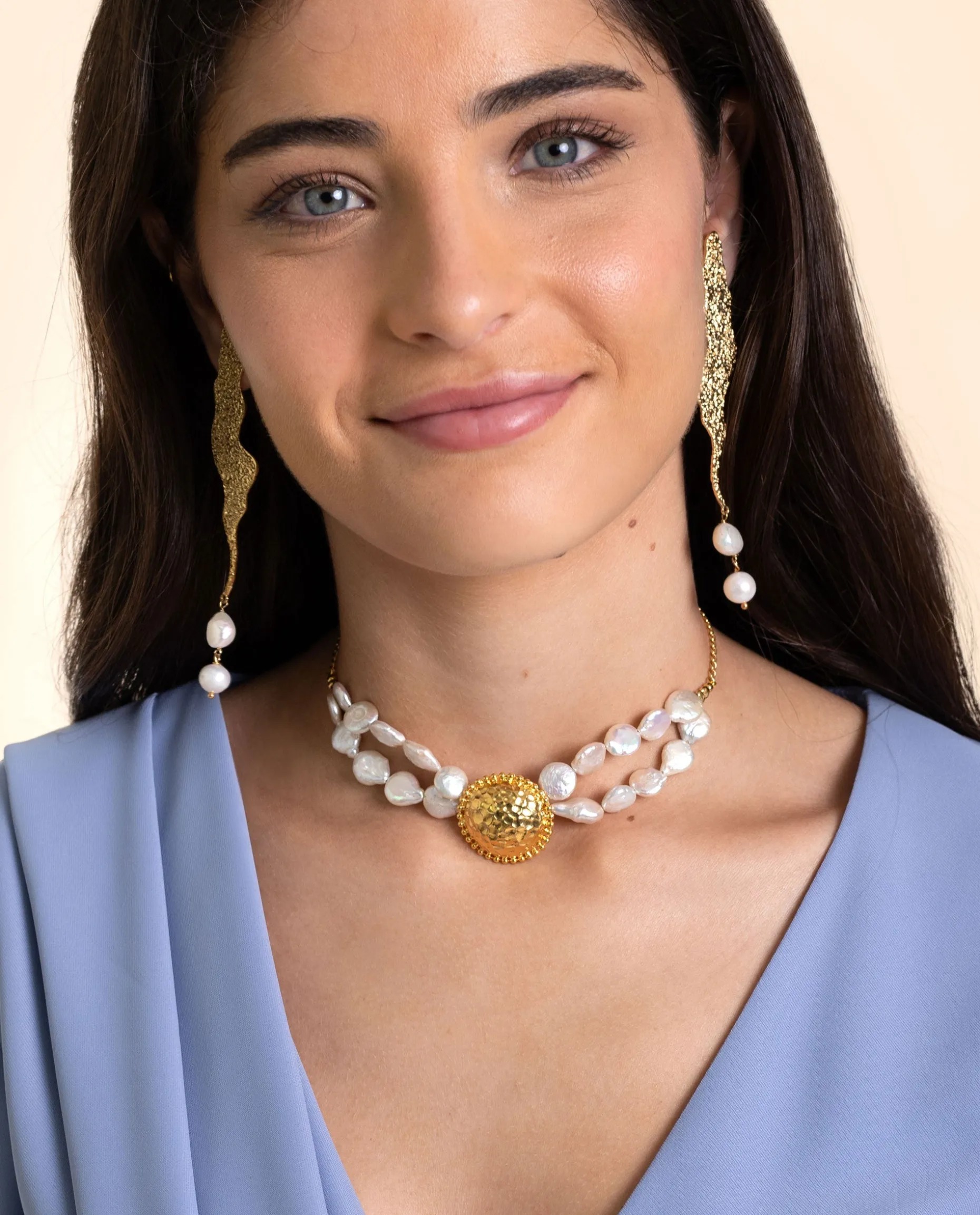 COLLAR DREAM PEARLS · BAÑO ORO