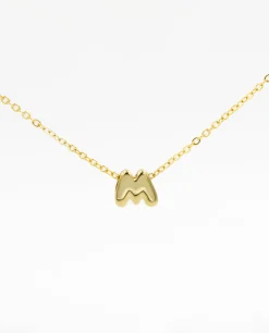 COLLAR LETRA EVERYDAY · PLATA BAÑO ORO