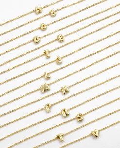 COLLAR LETRA EVERYDAY · PLATA BAÑO ORO