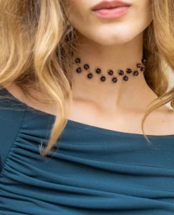 COLLAR ZIGY AMETHYST · ACERO BAÑO ORO