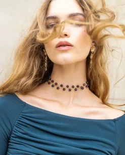 COLLAR ZIGY AMETHYST · ACERO BAÑO ORO