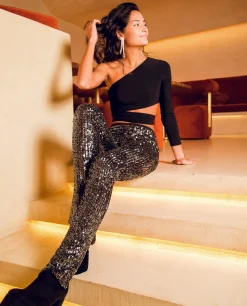 PANTALÓN MIDNIGHT COUNTDOWN · LENTEJUELAS