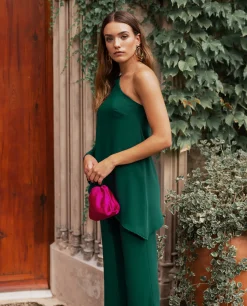 PANTALÓN MRS. OLMOS · VERDE BOTELLA