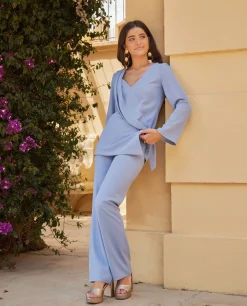 PANTALÓN RONDA · CELESTE