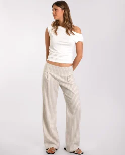 PANTALÓN SINTRA · BLANCO Y BEIGE