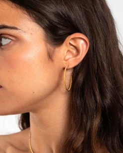 PENDIENTES ARO LIA M · BAÑO ORO