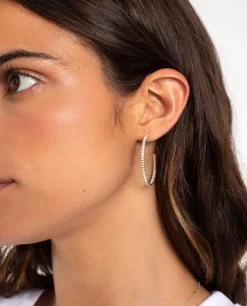 PENDIENTES ARO LIA M · BAÑO PLATA