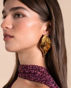 PENDIENTES LEAF · DORADO