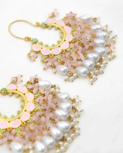 PENDIENTES ORTHENSIA · DORADO Y ROSA
