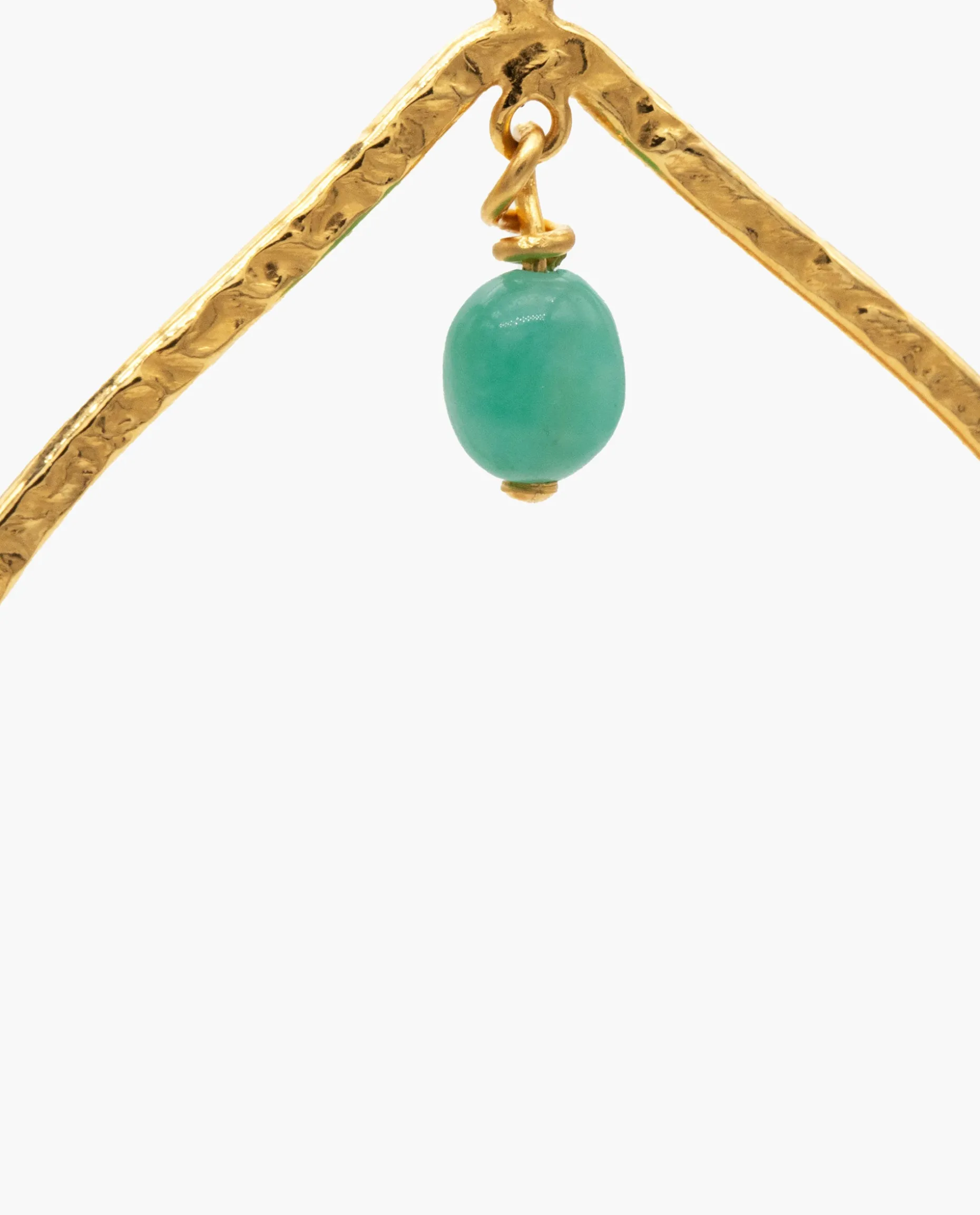 PENDIENTES TEAR TURQUOISE · BAÑO ORO