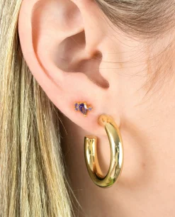 PIERCING SHINY MALVA · PLATA BAÑO ORO