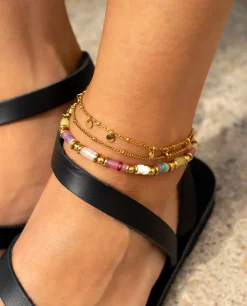 TOBILLERA MOONS · ACERO BAÑO ORO