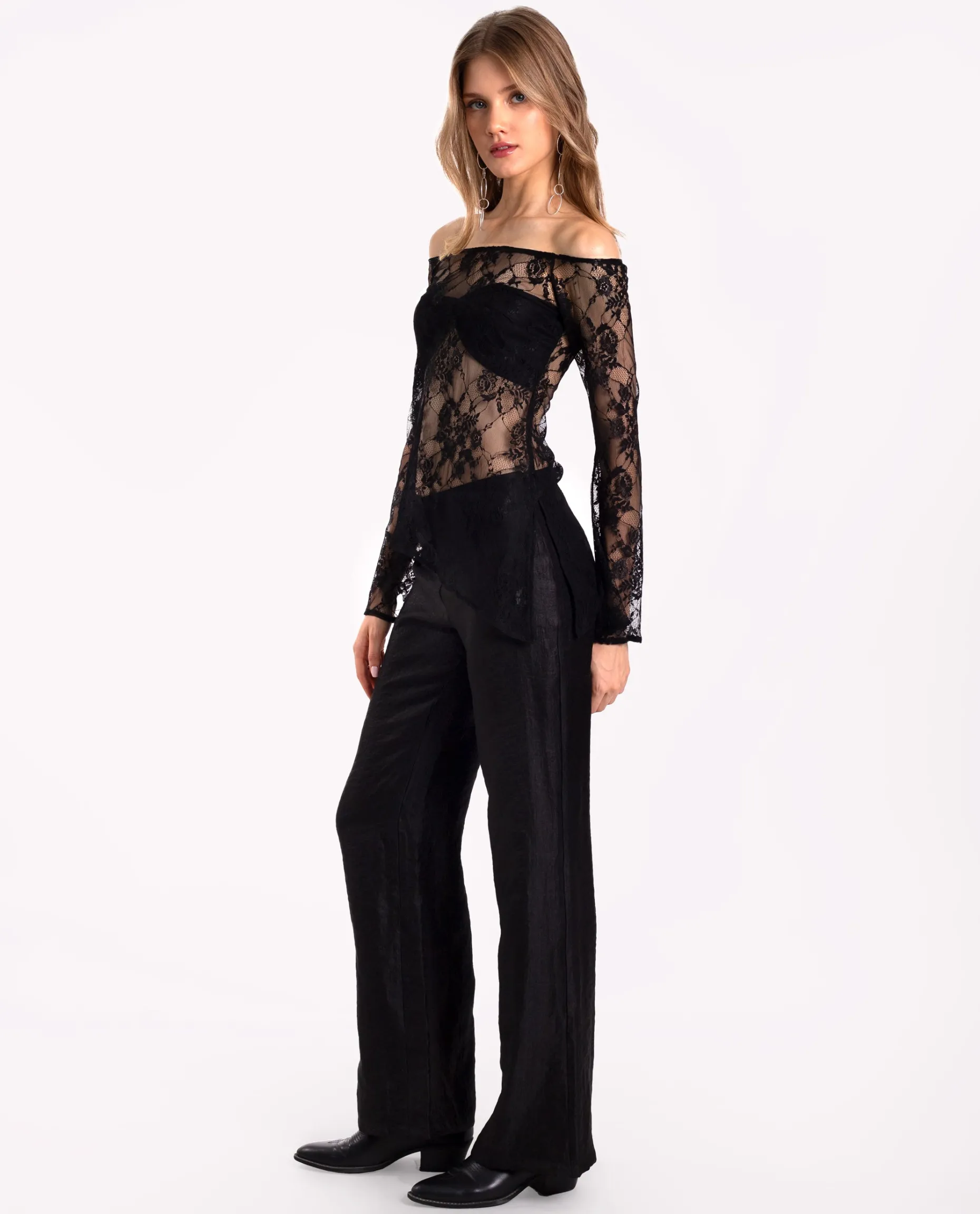 TOP LACE GRACE · NEGRO