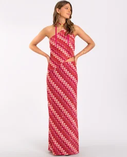 TOP MARIANA · ROJO Y FUCSIA