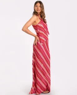 TOP MARIANA · ROJO Y FUCSIA