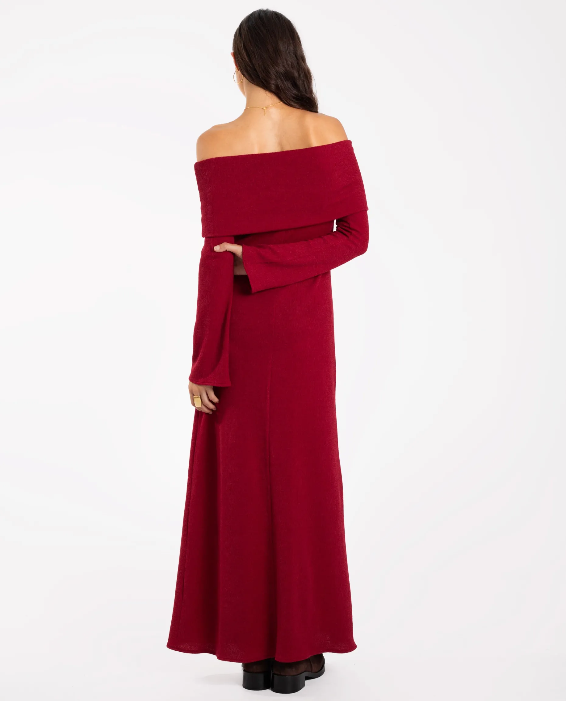 VESTIDO COTTON FEELS · BURDEOS