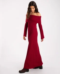 VESTIDO COTTON FEELS · BURDEOS