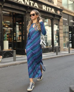 VESTIDO DECISIONS · ZIGZAG AZUL