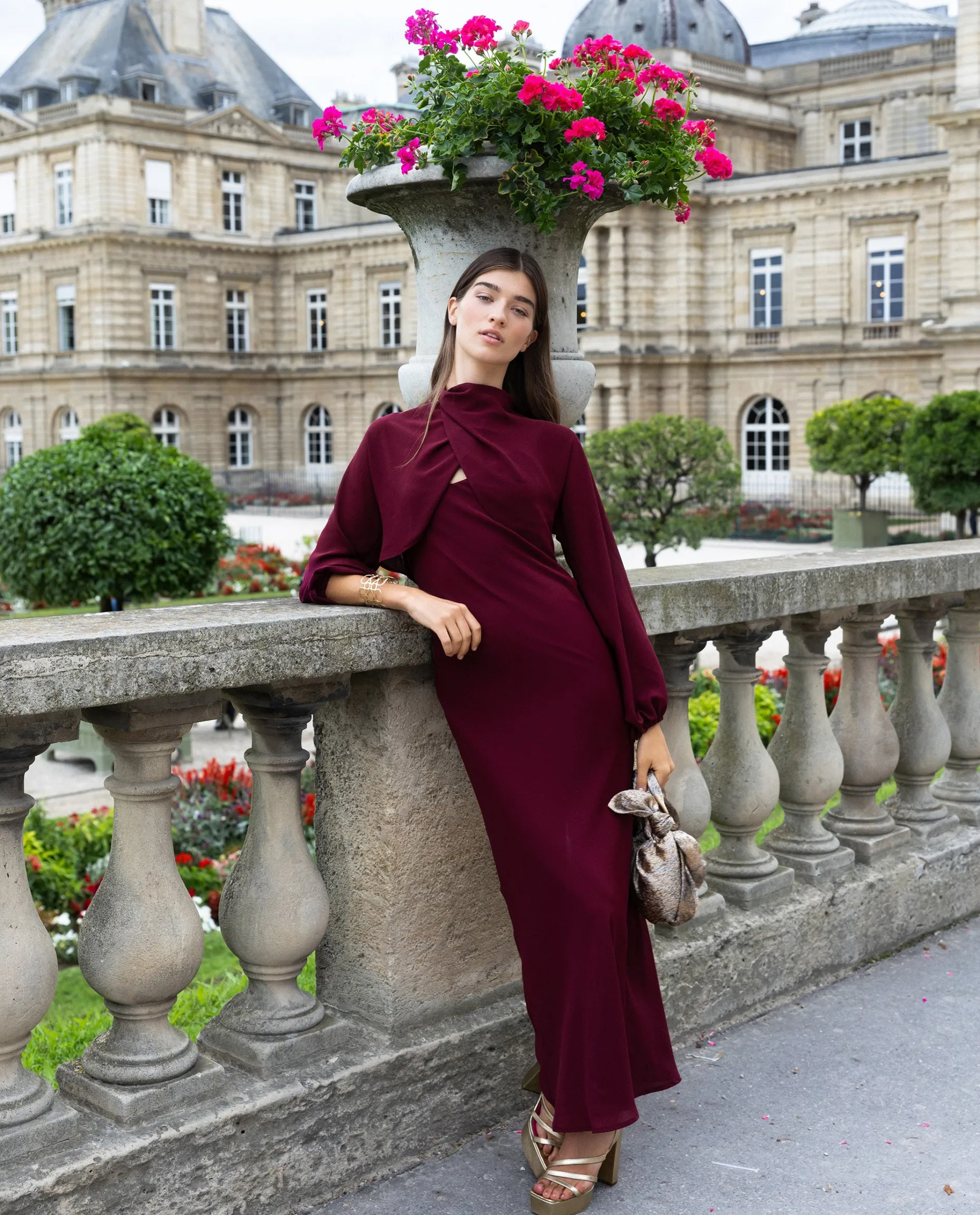 VESTIDO ELOISE · BURDEOS