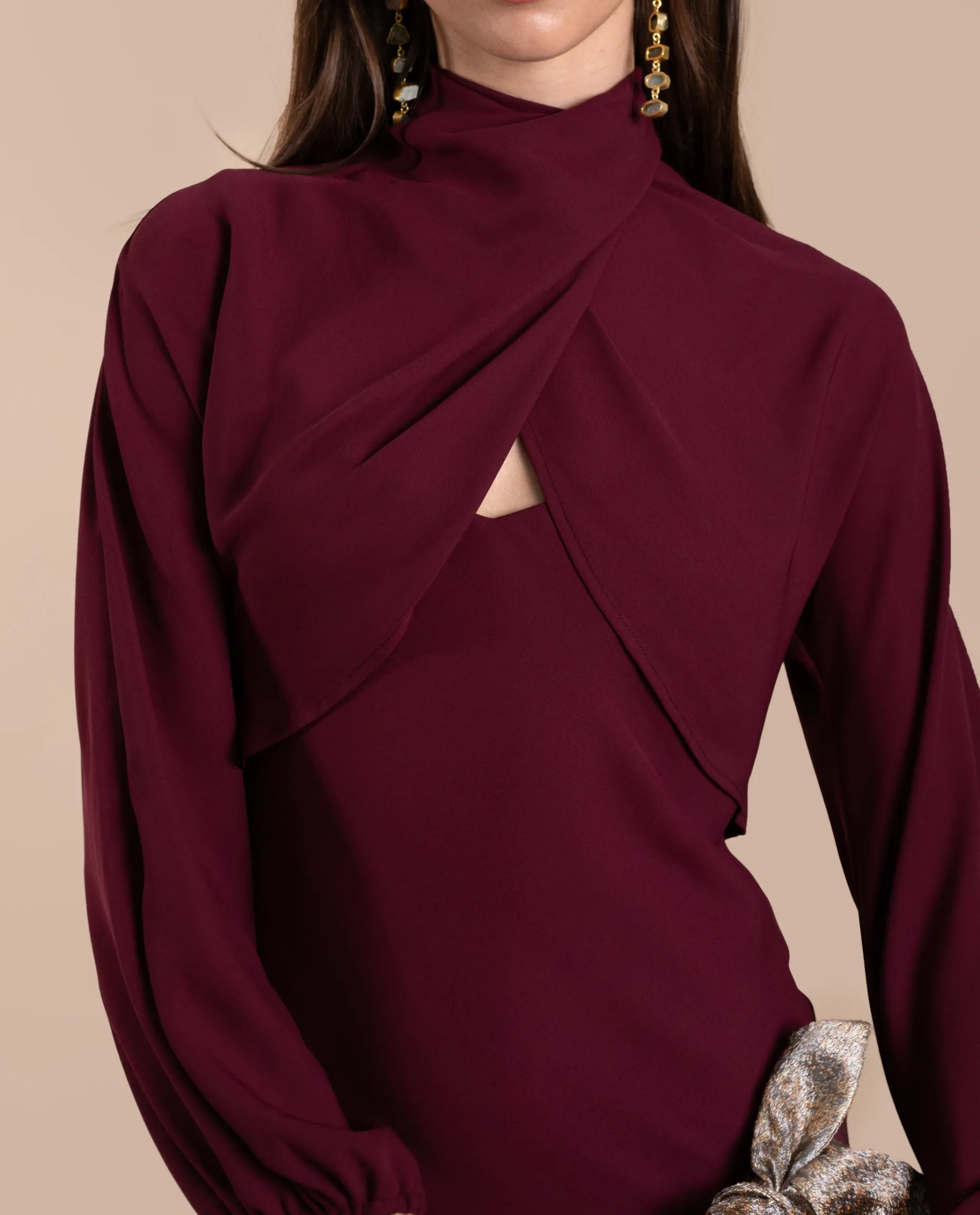 VESTIDO ELOISE · BURDEOS