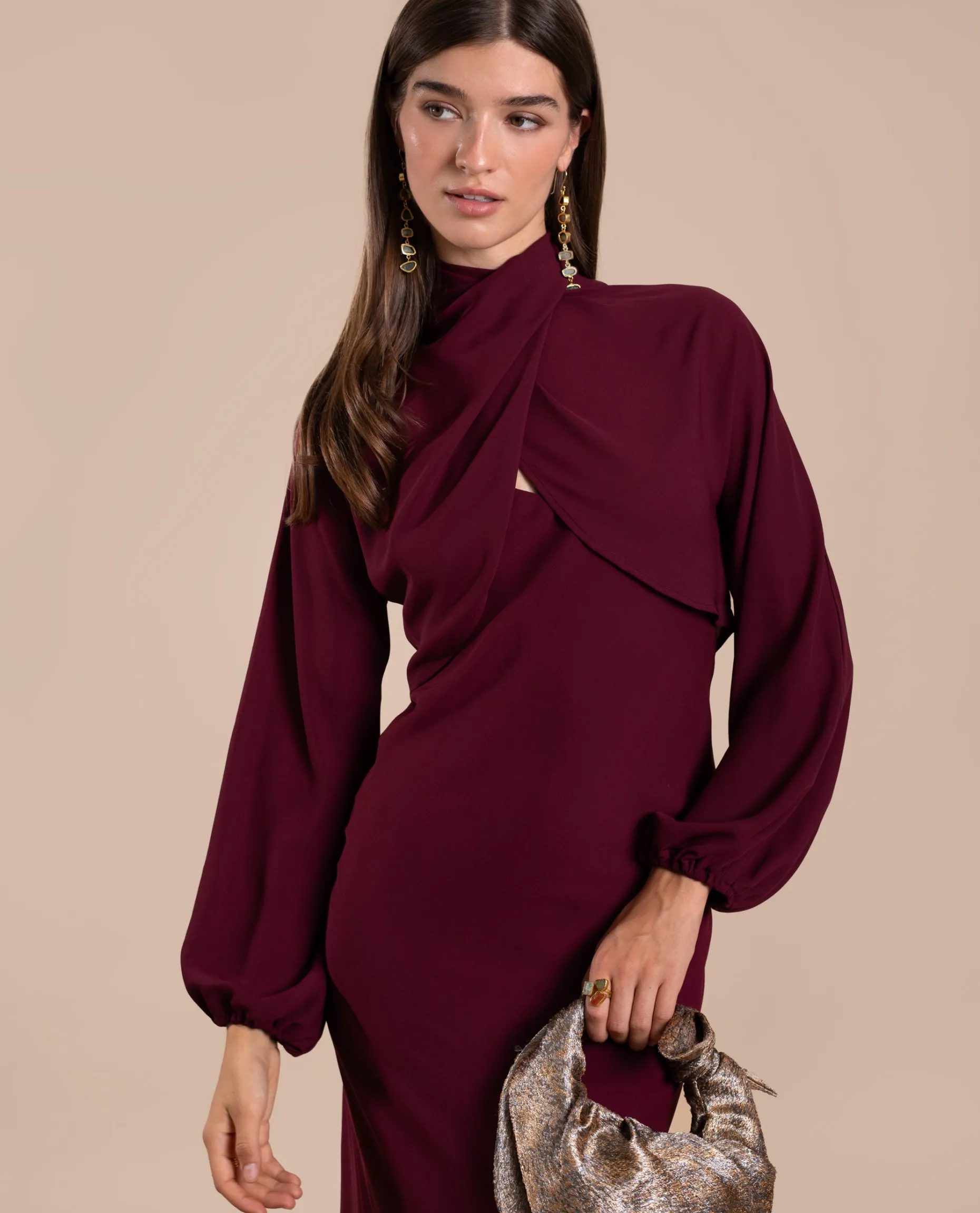 VESTIDO ELOISE · BURDEOS