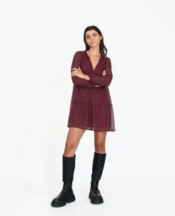 VESTIDO LOVED ONES · BURDEOS