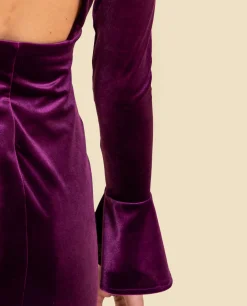 VESTIDO MRS. DURÁN · CIRUELA