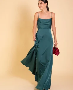 VESTIDO MRS. HUDSON · VERDE BOTELLA