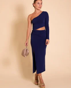 VESTIDO MRS. ÁLVAREZ · AZUL MARINO