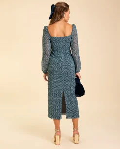 VESTIDO MRS. NOGUERA · VERDE AGUA