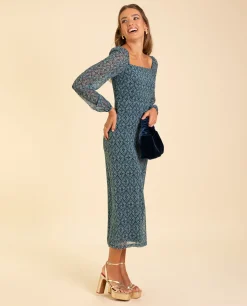 VESTIDO MRS. NOGUERA · VERDE AGUA