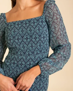 VESTIDO MRS. NOGUERA · VERDE AGUA