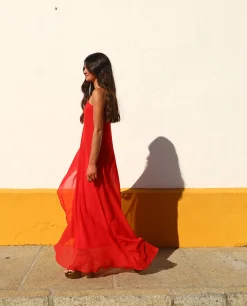 VESTIDO MRS. RIVERA · ROJO