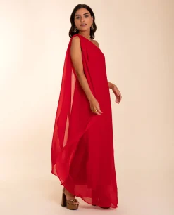 VESTIDO MRS. RIVERA · ROJO