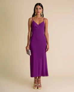 VESTIDO MRS. SANTAELLA · MORADO