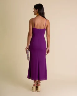 VESTIDO MRS. SANTAELLA · MORADO
