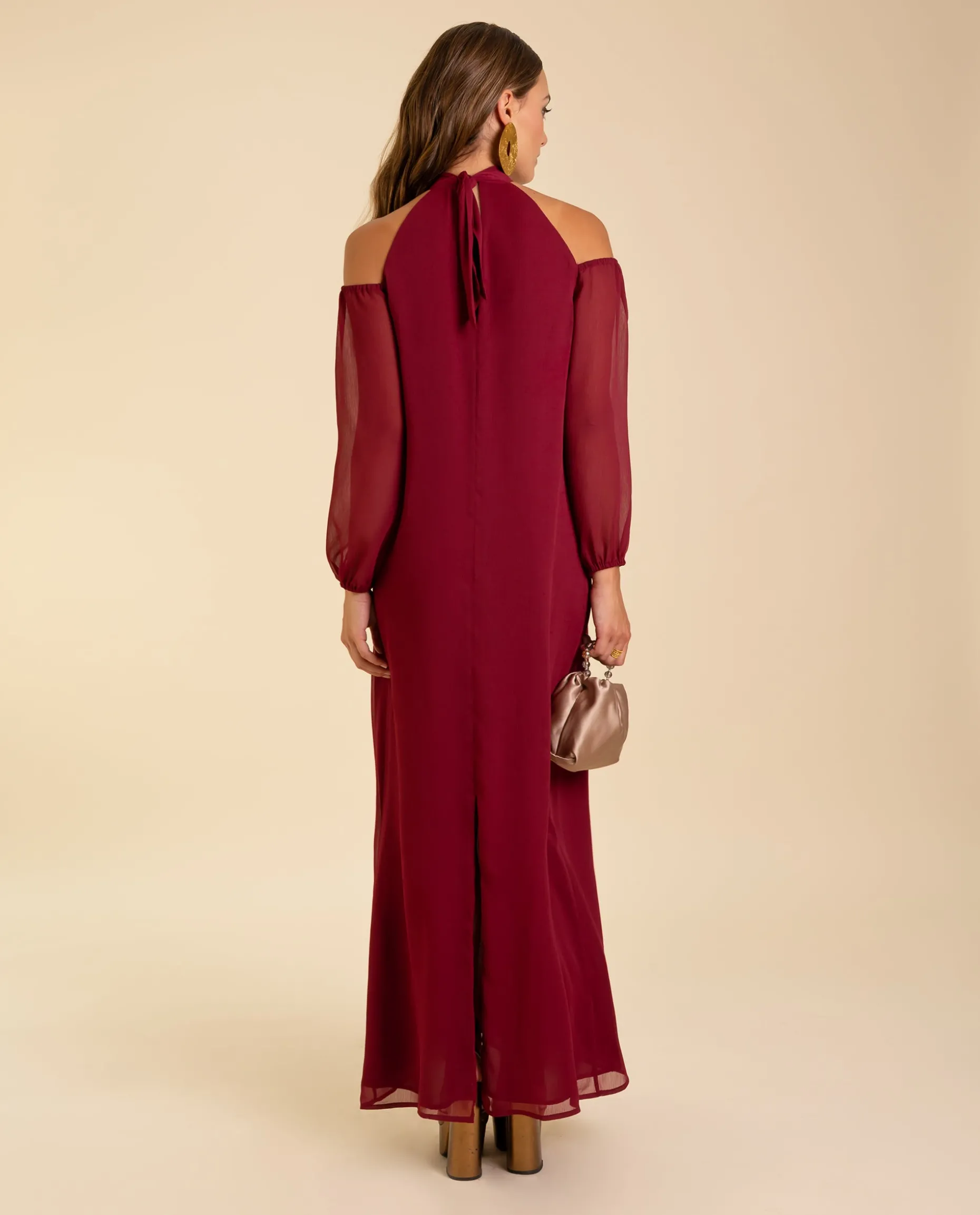 VESTIDO MRS. VALVERDE · BURDEOS