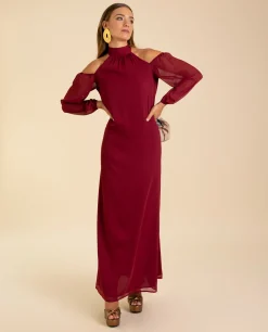 VESTIDO MRS. VALVERDE · BURDEOS